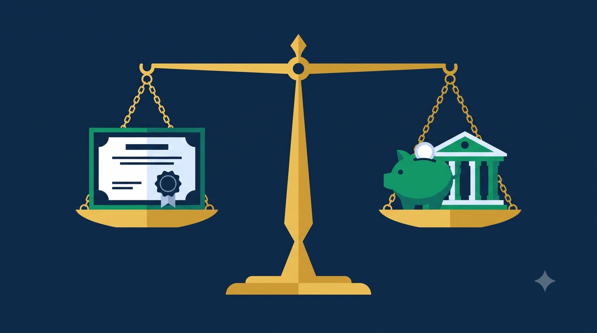 Illustrazione di una bilancia che confronta un documento fiscale con un salvadanaio e una banca, simbolo delle detrazioni del 730 precompilato 2026